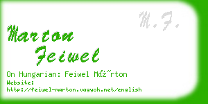 marton feiwel business card